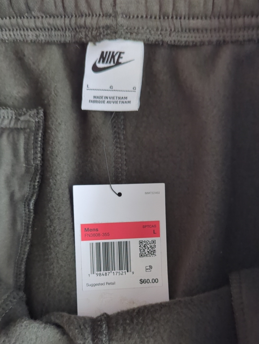 Nike Men's Club Fleece Cuffed Pant - Picture 5 of 6